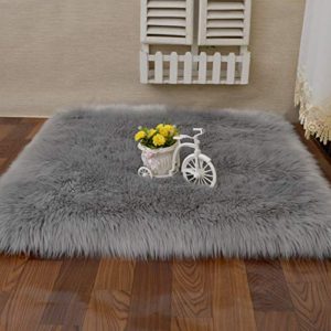Cow RCMeet Tappeto in Pelle di Pecora in Pelliccia Sintetica Tappeto Tappeto soffice in Pile della Sedia Sedile Pad Tappeto per Camera da Letto Divano Pavimento 75x110cm