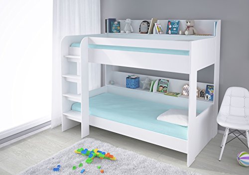 AVANTI TRENDSTORE Kimi Letto a castello in metallo con rete a doghe incluse scomponibile in 2 lettini singoli Dimensioni: 97,5x165x210 cm