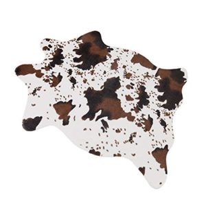 Cow RCMeet Tappeto in Pelle di Pecora in Pelliccia Sintetica Tappeto Tappeto soffice in Pile della Sedia Sedile Pad Tappeto per Camera da Letto Divano Pavimento 75x110cm