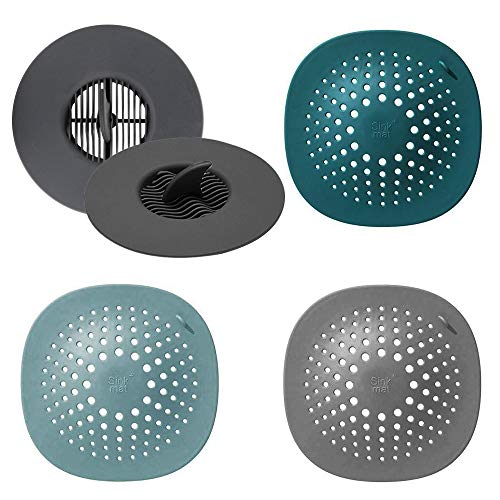 Filtro Scarico Ventosa Adatto per Cucina Protezioni per Scarico Cucina Protezione Scarico Lavello 4 Pcs Filtro per Lavello in Silicone Coperchi di Scarico per Doccia Vasca e Bagno Filtro Scarico Ventosa Adatto per Cucina Protezioni per Scarico Cucina Protezione Scarico Lavello 4 Pcs Filtro per Lavello in Silicone Coperchi di Scarico per Doccia Vasca e Bagno